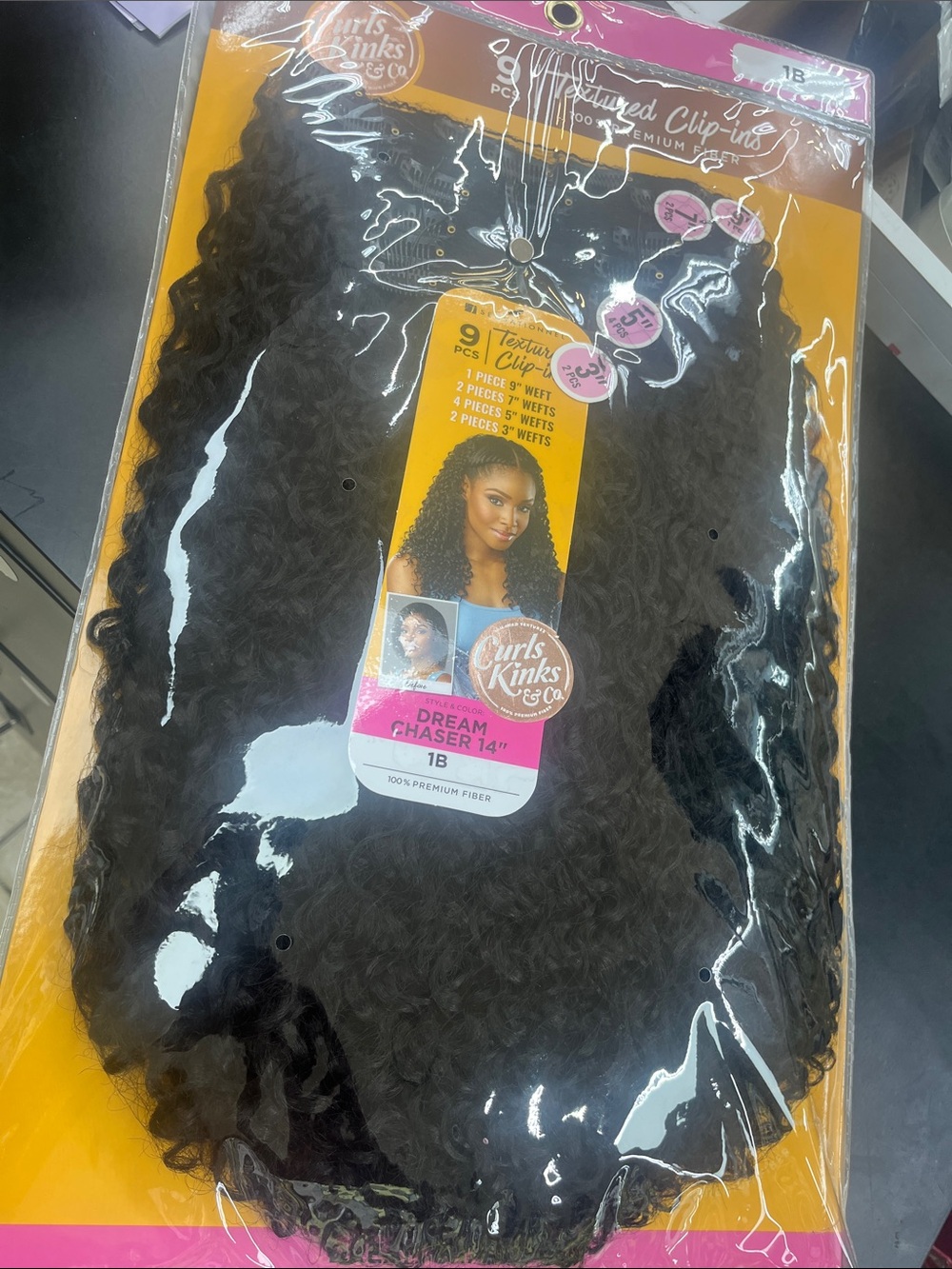 Dream Chaser 14" 1B Clip-In Hair Extensions - Natural Black